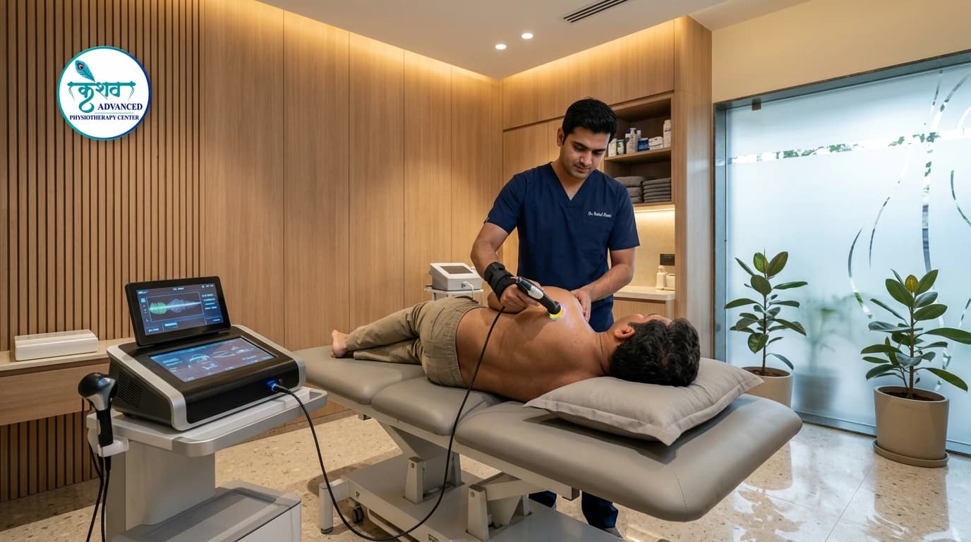 Modern advanced physiotherapy equipment suite at Keshav Center Ahmedabad