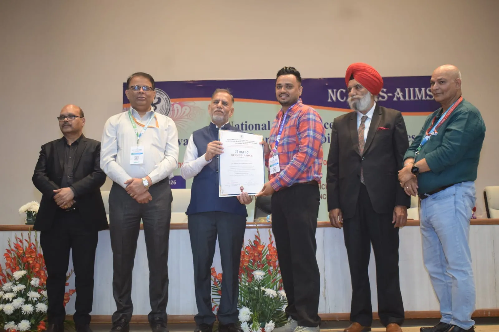 National Award at AIIMS New Delhi